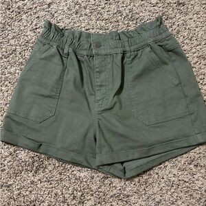 High Waist Forest Green Women's Shorts